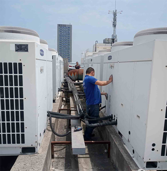 乌拉特后中央空调制热和不制冷系统维修方法